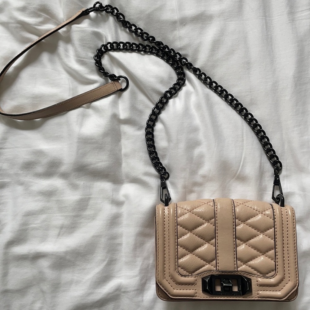 Rebecca Minkoff quilted cross body bag nude/pink